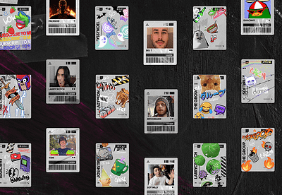 Influencer Talent Cards agency anime cyberpunk futuristic gaming influencer influencer influencer talent punk stickers streamer twitch streamer