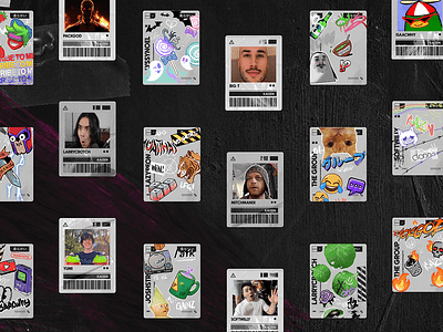 Influencer Talent Cards agency anime cyberpunk futuristic gaming influencer influencer influencer talent punk stickers streamer twitch streamer