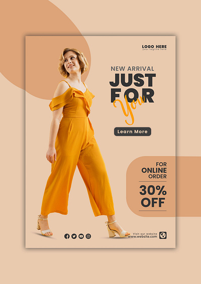 New Arrival Fashion PSD Template branding design fashion graphic design post promotion psd template