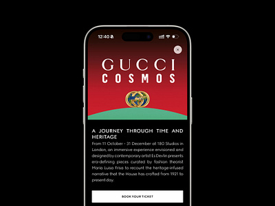 Gucci Cosmos Guide 180studios 360 3d animation app branding graphic design gucci guide motion graphics ui