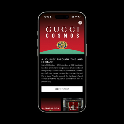 Gucci Cosmos Guide 180studios 360 3d animation app branding graphic design gucci guide motion graphics ui