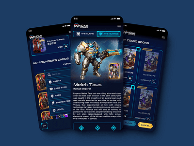 Gaming Mobile Design UI Crypto anime asian branding card design character design character ip crypto game cyberpunk design game hub game ui mobile gaming dashboard gaming ui illustration logo ui