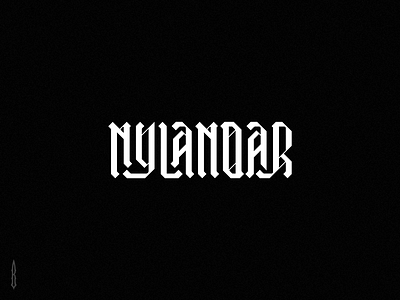 Nylanoar branding dark logo dark music futuristic futuristic gothic gothic graphic design letter lettering logo logotype modern modern gothic music music logo musician logo singer techno logo techno music typography