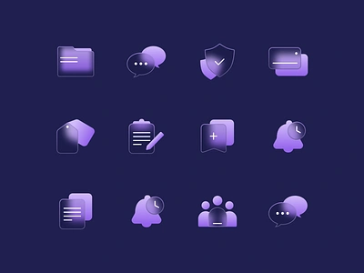 Glassmorphism Icons design designinspiration digitalart frostedglass glassmorphism gradients graphic design graphicdesign icondesign icons inspiration moderndesign ui