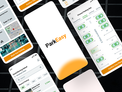 Car Parking App UI Design car parking car parking app figma graphic design parking app ui ui uiux uiuxdesign vehicle parking app