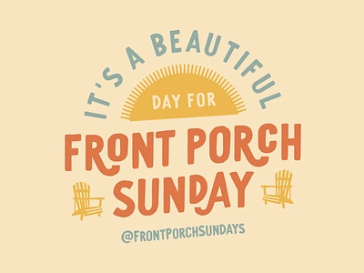 Esther & Elsa Front Porch Sundays Banners banner design flat design graphic design illustration layout simple typography