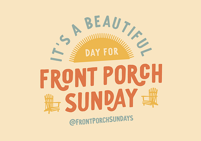 Esther & Elsa Front Porch Sundays Banners banner design flat design graphic design illustration layout simple typography