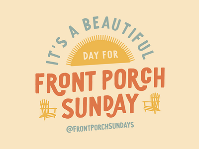 Esther & Elsa Front Porch Sundays Banners banner design flat design graphic design illustration layout simple typography