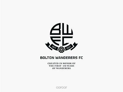 Bolton Wanderers F.C. 150 Anniversary re-design proposal 150 years bolton bolton fc bolton wanderers branding england football club football crest football logo football redesign logo premier league re branding re design rebrand rebranding redesign soccer the wanderers wanderers