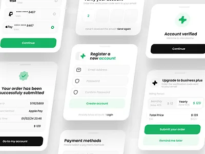 Clandestine - Signup and Payment UI Flow app appdesign design flow minimal mobile design mobiledesign payment signup ui uiux ux