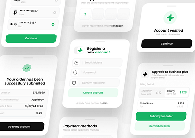 Clandestine - Signup and Payment UI Flow app appdesign design flow minimal mobile design mobiledesign payment signup ui uiux ux