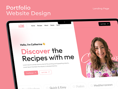 Personalized Food Recipe Website Design design figma food app landing page landign page landing website mockup personal personal website portfolio website ui ui design we web website website design