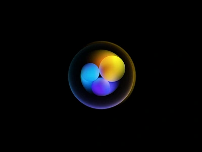 Voice reaction for AI symbol Design by Gleb Kuznetsov 3d animation branding code emotional experiment holding houdini motion react reaction reactions round speak speaking sphere ui ux voice wave