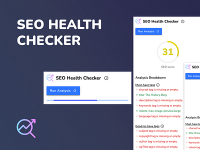 SEO Health Checker Browser Extension browser chrome extension open source seo site performance ui design