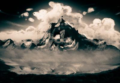 The Last Hour art cloud graphic design illustration lake landscape lightroom mountain procreate