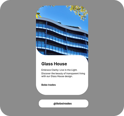 Glass House UI Design 3d animation branding design graphic design illustration logo ui ux vector