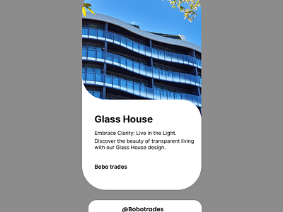 Glass House UI Design 3d animation branding design graphic design illustration logo ui ux vector