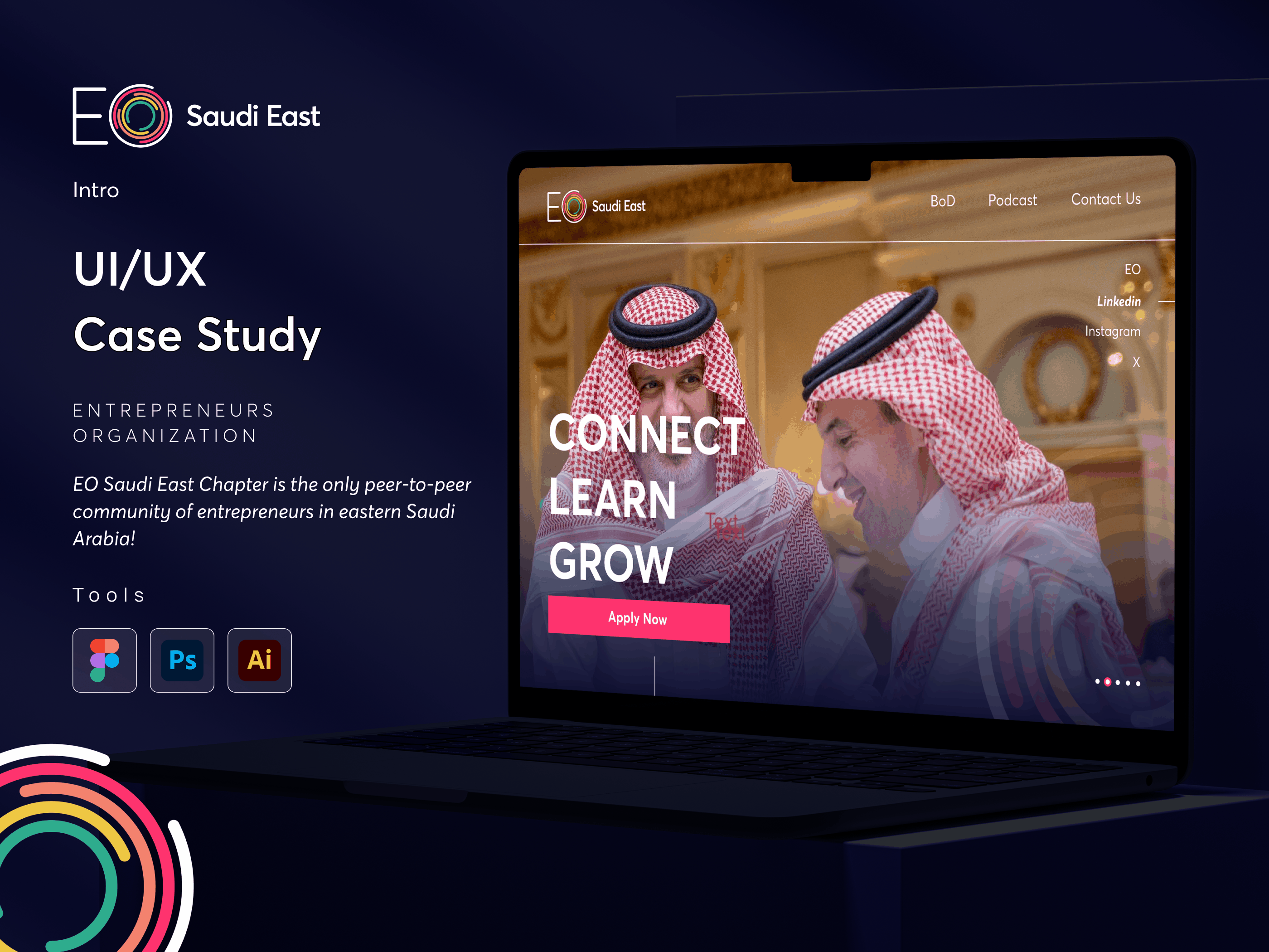 Entrepreneur's Organization | Saudi East | Website Design branding east organization home page landing page modern designs mouckups prototype ui uiux user interface ux website wireframes