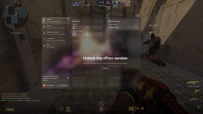Until Cheat: CS2 Interface cheat glassmorphism interface ui