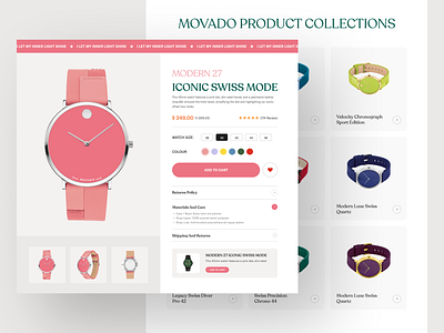 E-commerce Product Page awe cart design ecommerce ecommerce shop ecommerce store ecommerce website shop page store watch watch store watch website web web design website