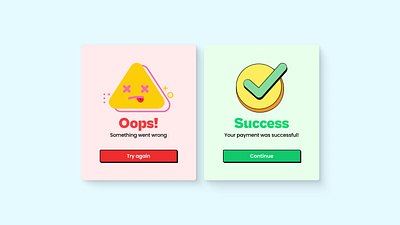 Flash Message | Success & Error States UI 011 daily ui dailyui design error flash message ui ui design ui ux ux ux design web design