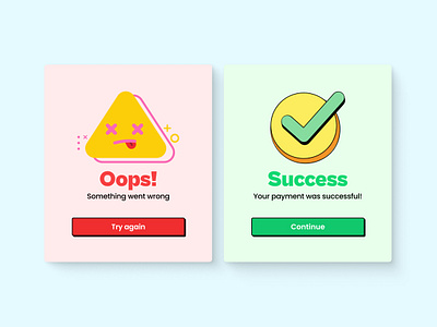 Flash Message | Success & Error States UI 011 daily ui dailyui design error flash message ui ui design ui ux ux ux design web design