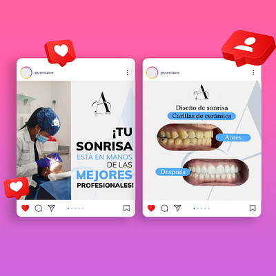 Social media Odontology ads design facebook graphic design instagram