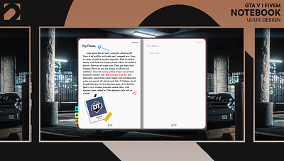 EchoRP Notebook Design I GTA V branding design echo echorp figma grand theft auto graphic design gta illustration roleplay ui ui ux