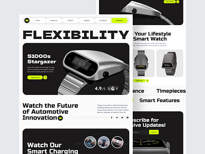 Smart Watch Landing Page Design apple watch design clock website cpdesign e commerce website gadget hero section landing page luxury watches rolex smart watch smart watch landing page smart watch website smart world smartwatch trending watch watch store watch website web design web ui