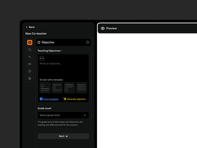 AI Co-teacher Creator ai dashboard design saas ui uiux