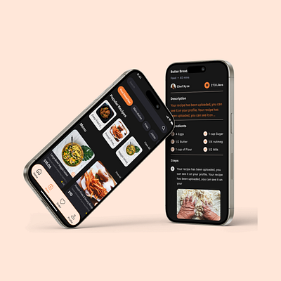 Recipe app design app app design design figma mobile recipe app ui uiux ux