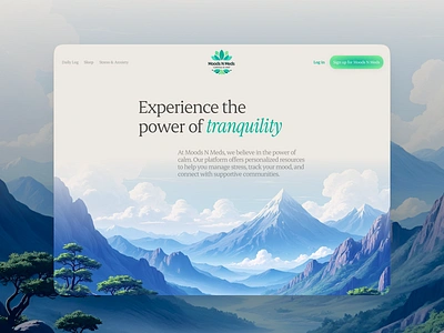 Stress relief website design figma typography ui uiux ux