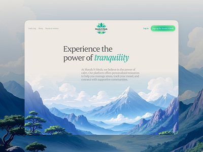 Stress relief website design figma typography ui uiux ux