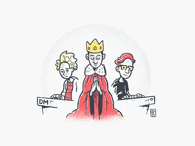 Music - Depeche Mode 80s artist depeche mode electronic electronica hand drawn illustration inktober music musical new wave procreate retro