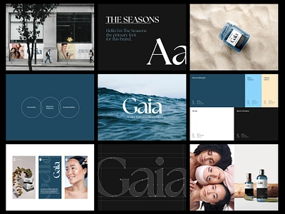 Gaia - Beauty Brand Guidelines beauty brand brand guideline brand guidelines branding color cosmetic logo logo concept logos mockup skin care skincare