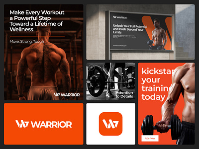 Warrior - Branding brand identity design discover fitness fitness brand fitness branding fitness logo gym gym brand gym branding gym logo identity logo design visual idetity