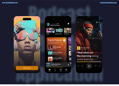 Podcast Mobile App design designing figma figma ui music app podcast app podcast ui ui ui design ui music app