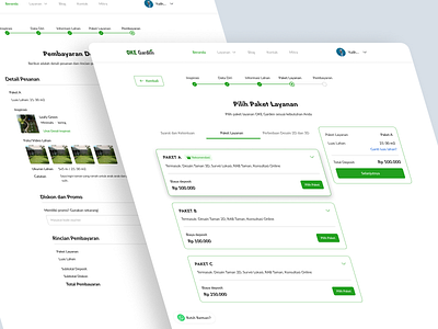 🌿 Garden Booking Flow Web Design 🌿 card checkout design flow garden green order package pricing ui uidesign uiux uiuxdesign ux uxdesign web app web design