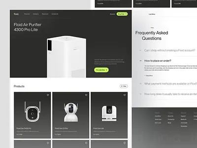 Floid - Product Page 3d animation barly blender branding design graphic design iot landing page motion graphics smart home ui uidesign ux uxdesign uxerflow web web design website