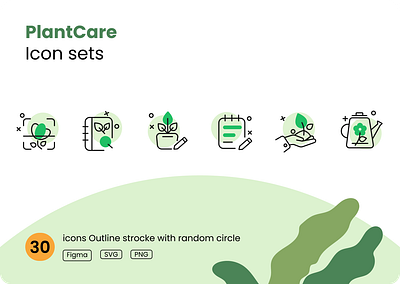 PlantCare Icon sets graphic graphic design icon sets illustration nature plant svg ui