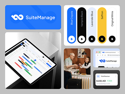 SuiteManage Brand brand brand identity branding branding hotel frontdesk hotel hotel hotel app hotel brand hotel brand app hotel dashboard hotel management hotel order hotel staff reception statistics visual identity