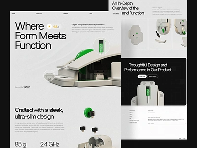 Sleek - Mouse Landing Page clean design homepage landing page logi logitech minimalist mouse mouse landingpage mouse website product product design productivity tech technology ui web web design website website design