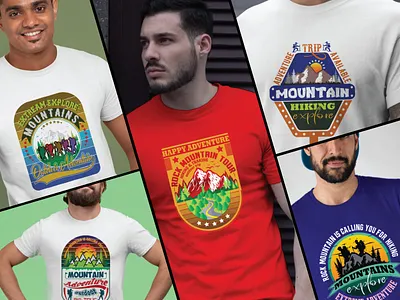 Outdoor Adventure & Mountain Hiking T-shirt Design 3d animation branding creative design custom tshirt design design explore rock mountain graphic design hiking illustration logo motion graphics mountain mountain adventure tshirt design mountain tour outdoor adventure outdoor trip tracking vector graphic vector illustration