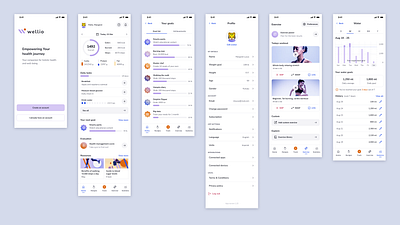 Wellio app healthcare ui ux wellness app