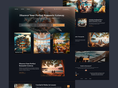 Hammock on the Bay - Website for Luxury Vacation Experience business travelers comfort couples elegant exclusivity high quality honeymoon landing page luxury mobile modern premium responsive rich color romantic timeless travel ui vacation website