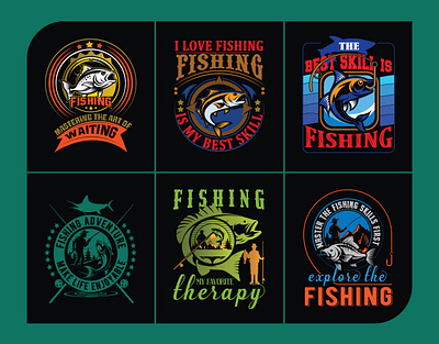 Fishing Inspiration Vector T-shirt Design 3d animation branding custom tshirt design fish lover fishing adventure tour fishing club fishing gear fishing rod fishing tour fishing tshirt design graphic design logo motion graphics outdoor fishing tshirt design bundle tshirt design template vector graphic vector illustration