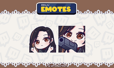 vtuber emotes custom for twitch, kick, youtube, discord, Etc. animation chibiemote customemote emote emoteartist fiver illustration logo streamer twitch vgencomm vtuber