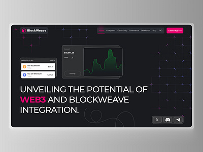 Web3 & Block Weave Design Concept branding design figma figmadesign graphic design illustration logo ui uidesign uiux