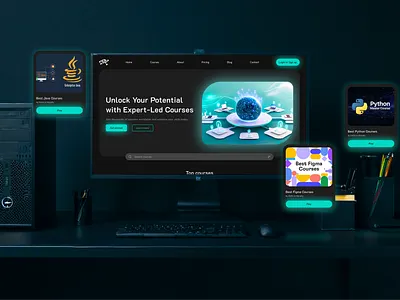 Online study platform e learning educationwebsite interactiondesign learningplatform moderndesign onlinelearning responsivedesign studentexperience uidesign uxdesign webdesign