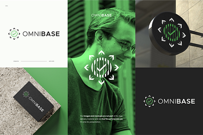 OMNI BASE - next big SaaS startup branding company logo cyber logo monogram saas startup technology